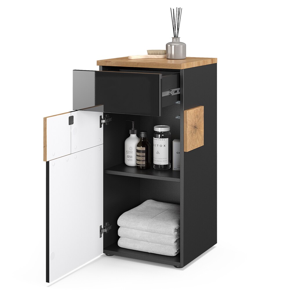 Vicco Midischrank Badschrank Badezimmerschrank Eden 2 Fächer Tür Schublade ANT