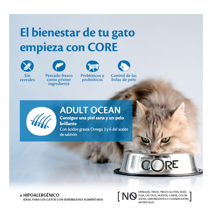 Ração para gatos Wellness Core Adult sabor Salmão e Atum do Oceano