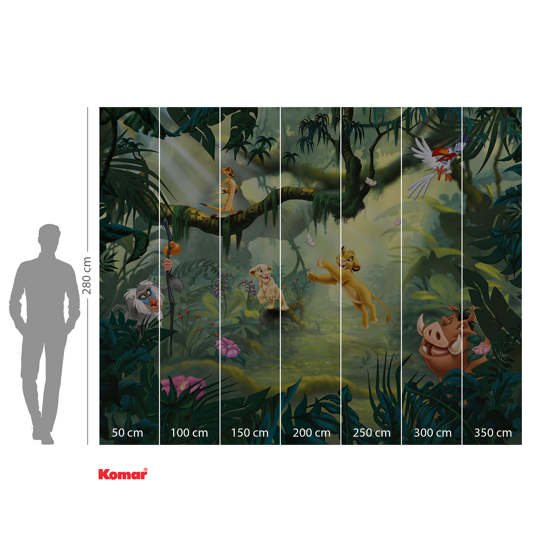 Vlies-Fototapete LION KING HAKUNA MATATA - 350x280 cm