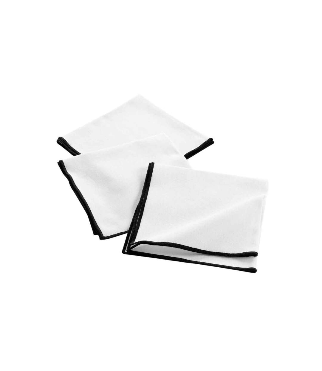 Lot de 3 Serviettes de Table Mistraline 40x40cm Blanc
