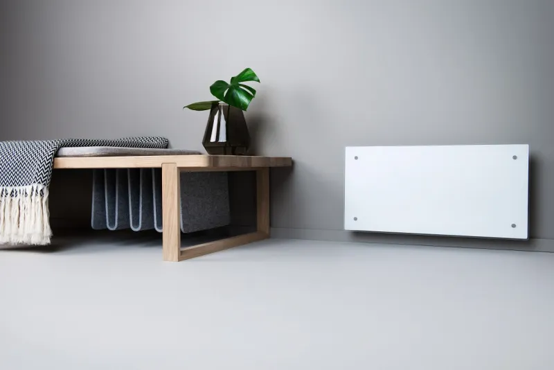 Adax Glas Varmepanel Clea H 06 KWT, 600W 230V med WiFi, hvid