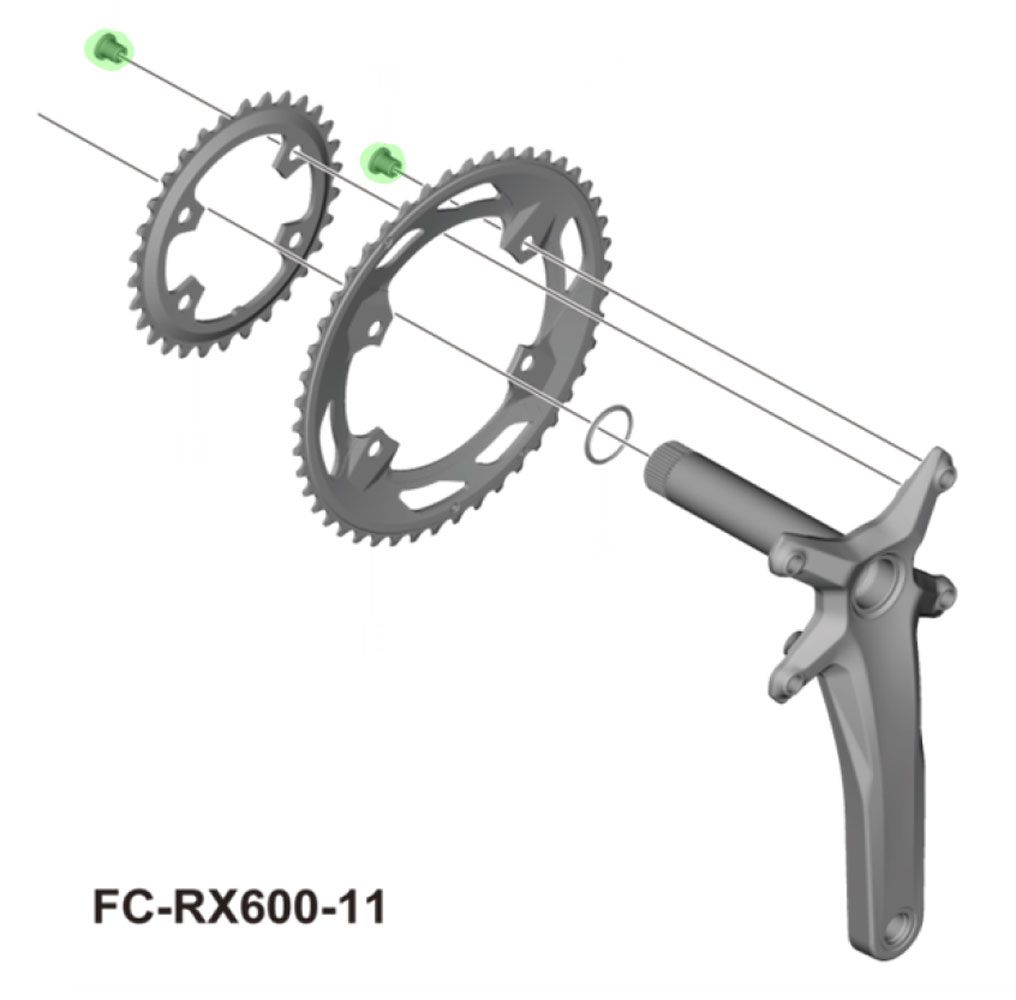 Shimano GRX FC-RX600 10/11-fach Kettenblattschrauben kaufen | Bike-Discount