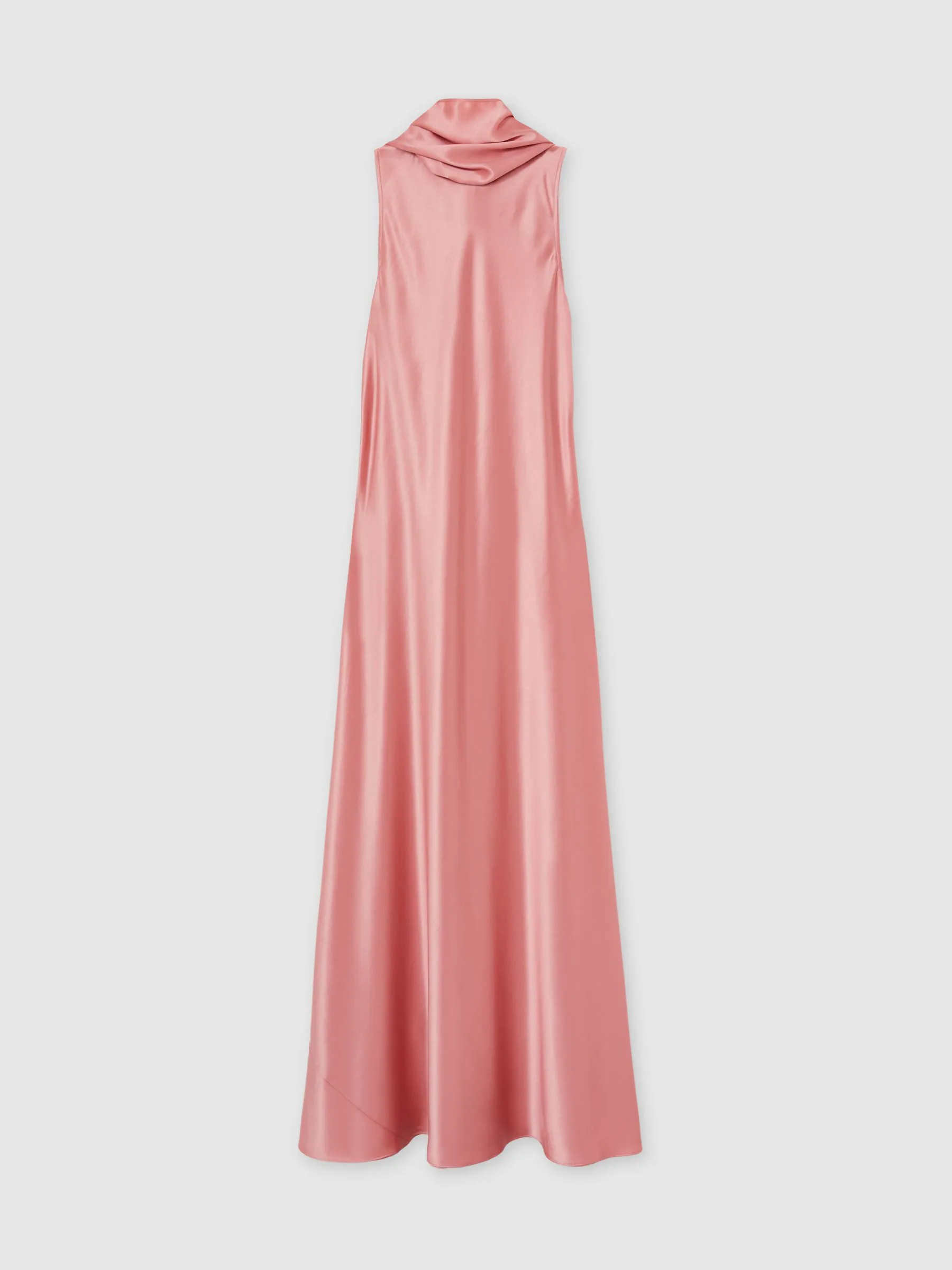Roze - Reiss Fae Satin Cape Maxi Dress