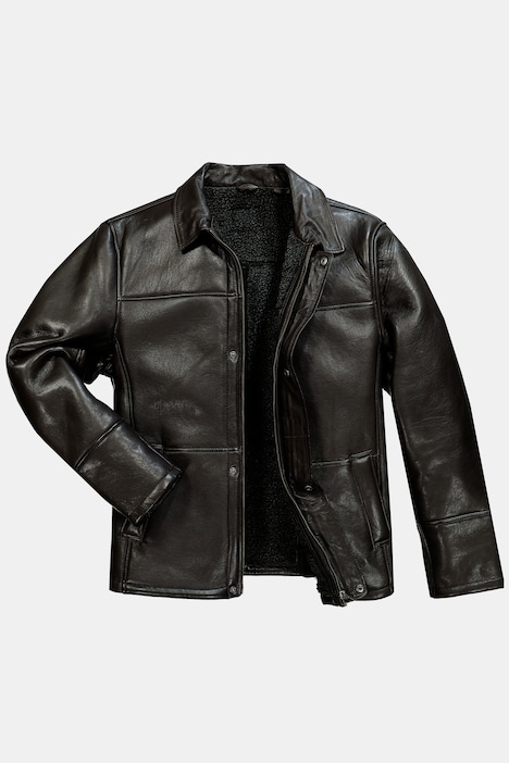 JP 1880 Lederjacke, Leder, weiches Lammnappa, Teddyfutter, bis 7 XL
