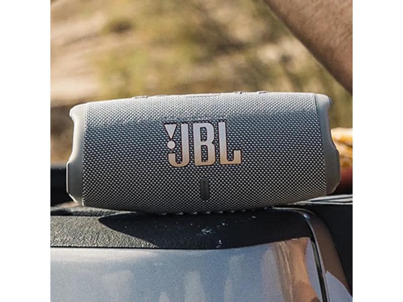 JBL Bluetooth Speaker Charge 5 Grau Tragbarer wasserdichter Lautsprecher mit Powerbank