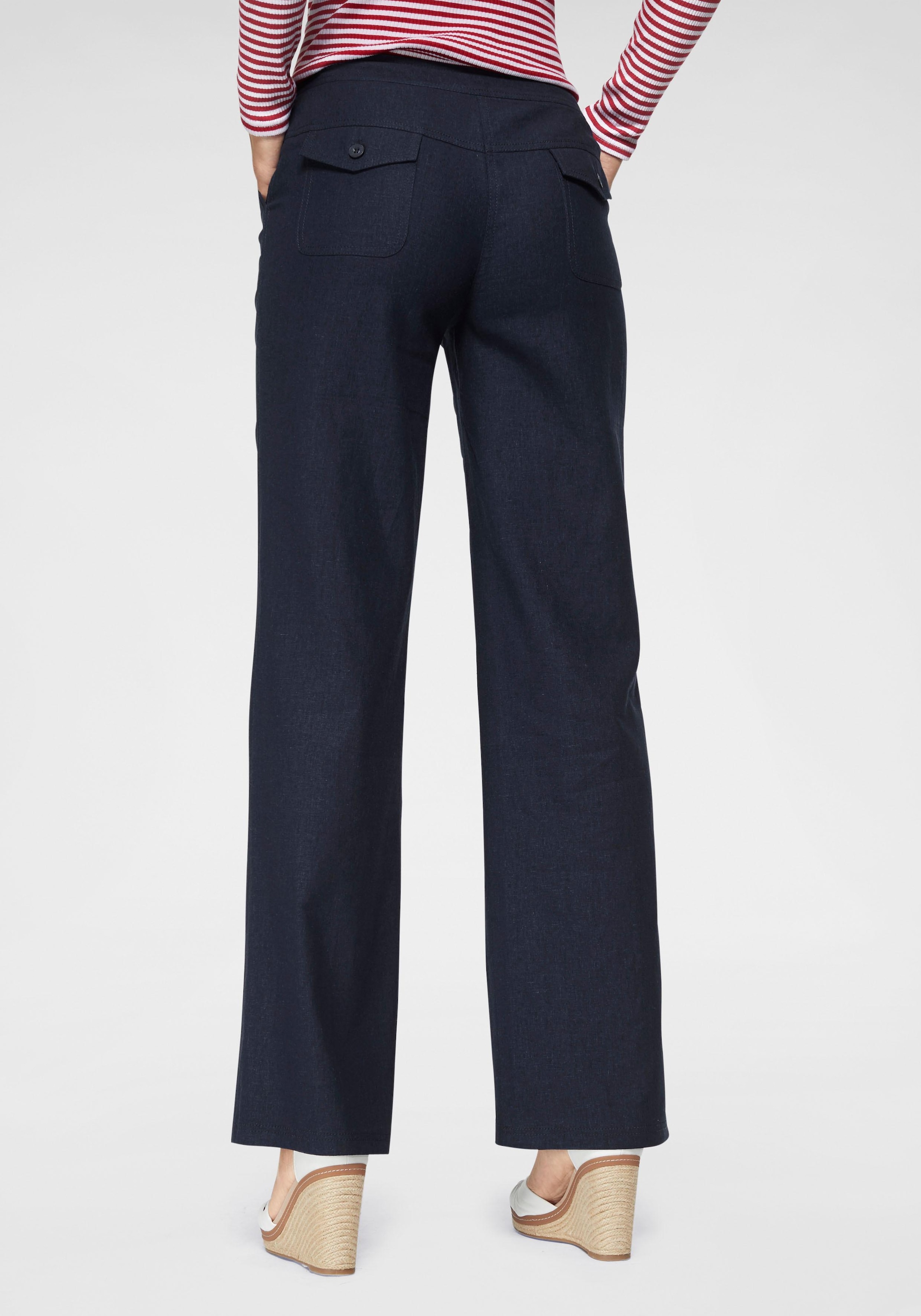 Aniston CASUAL Leinenhose  mit Bindeband
