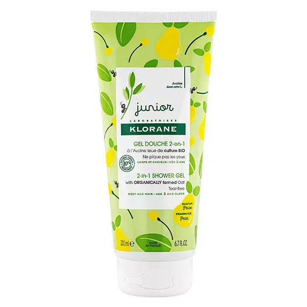 Gel de Banho e Cabelo Klorane Junior Pera 200ml