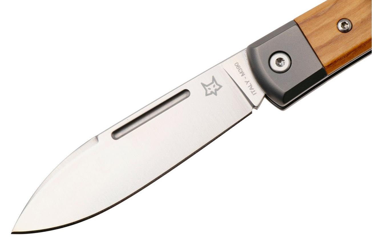 Fox Gunstock FX-558 OL Satin Böhler M390, Olive Wood, slipjoint zakmes