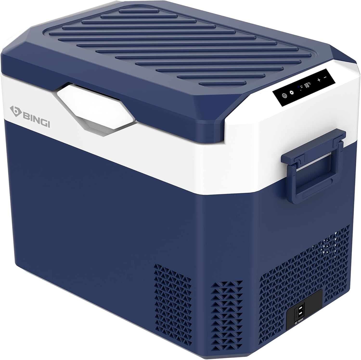 BINGI Kompressor Kühlbox 30 Liter Tragbarer Auto-Kühlschrank 12/24V DC und 230V AC Mini Gefrierschrank für Auto, LKW, Camping, Wohnmobil und Zuhause (15℃ bis -18℃)