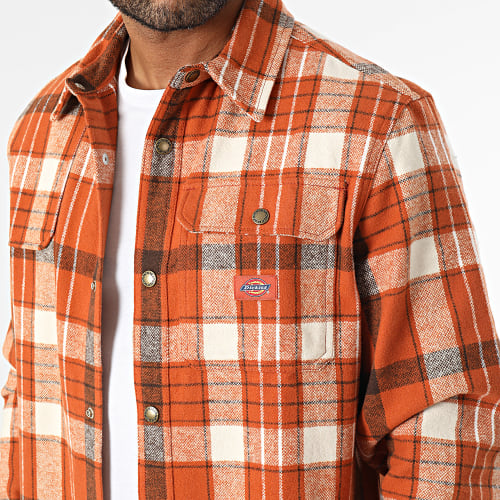 Surchemise A Carreaux Nimmons Orange