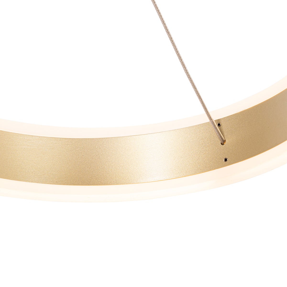 Ronde hanglamp van messing met 3-traps dimbare LED-verlichting - Lyani