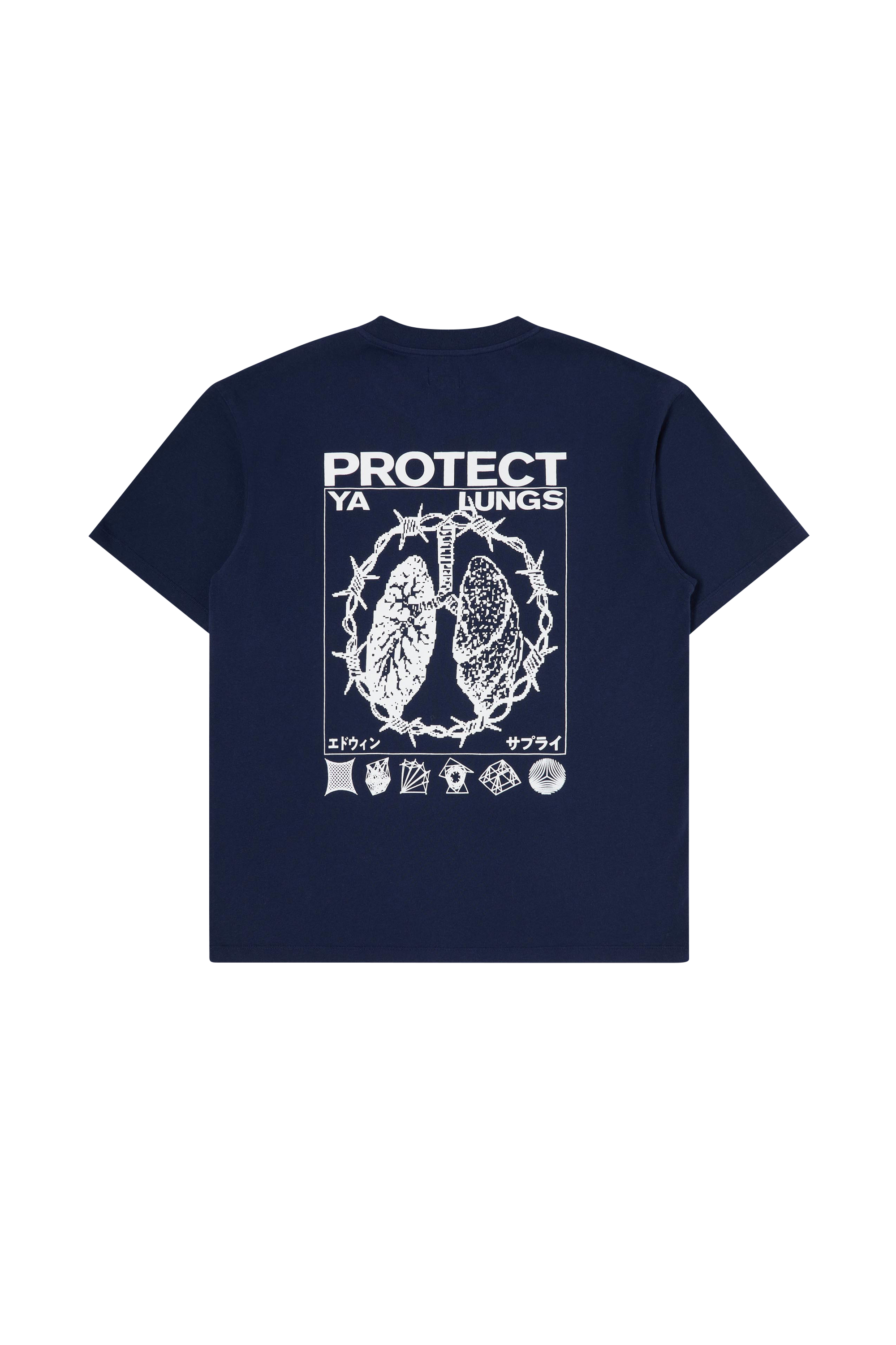 EDWIN T-shirt Protect Ya Lungs TS Bleu