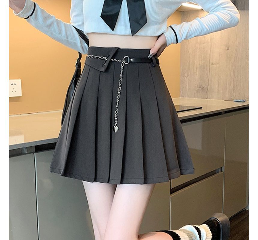Maisee - Minirok met hoge taille en plooien