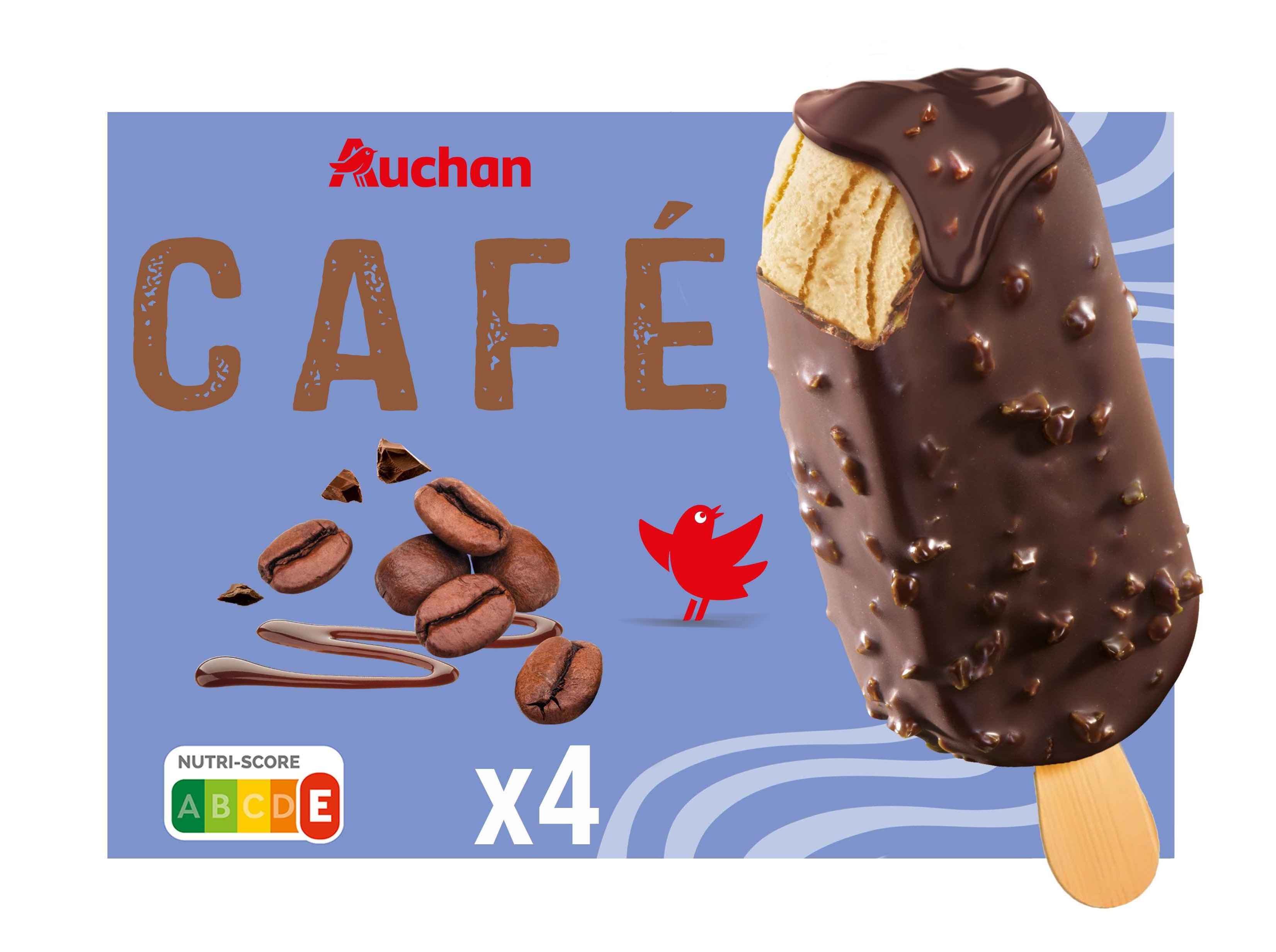 GELADO PALITO AUCHAN CAFÉ 4X100ML