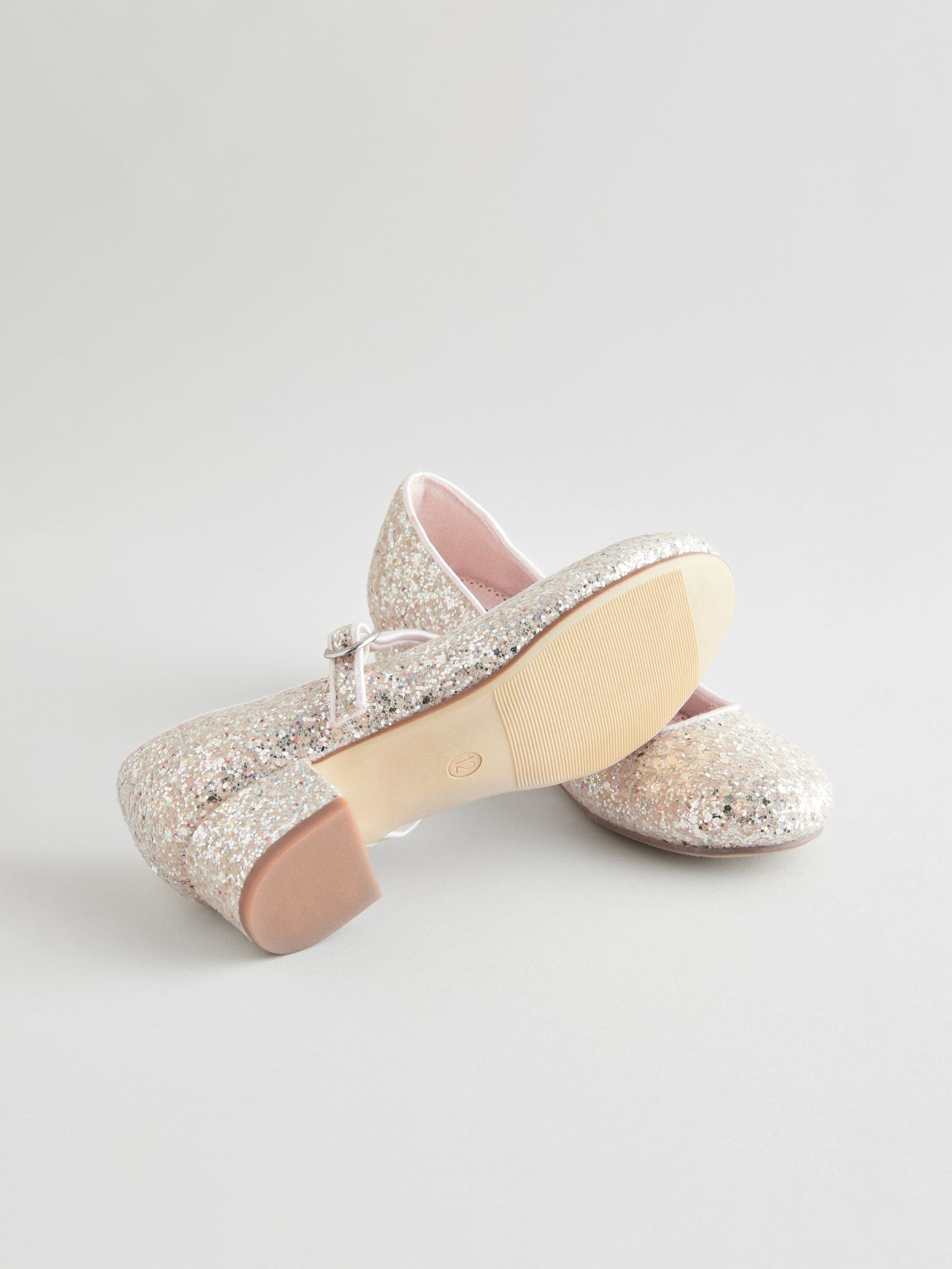 Ivoorkleurig met glitters - Mary Jane gelegenheidsschoenen