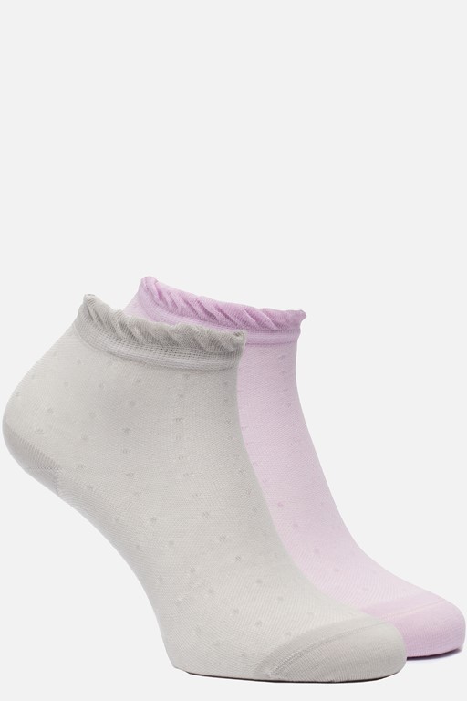 Tamaris Sokken Quarter 2-pack paars Textiel