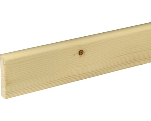 Plint sparrenhout/spar, gelakt, 13 x 70 x 2400 mm