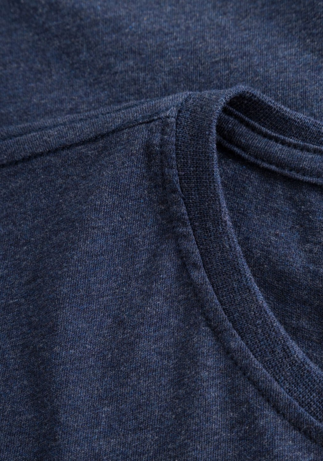 Knowledge Cotton Apparel T-Shirt Basic Tee Insigna Blue Melange