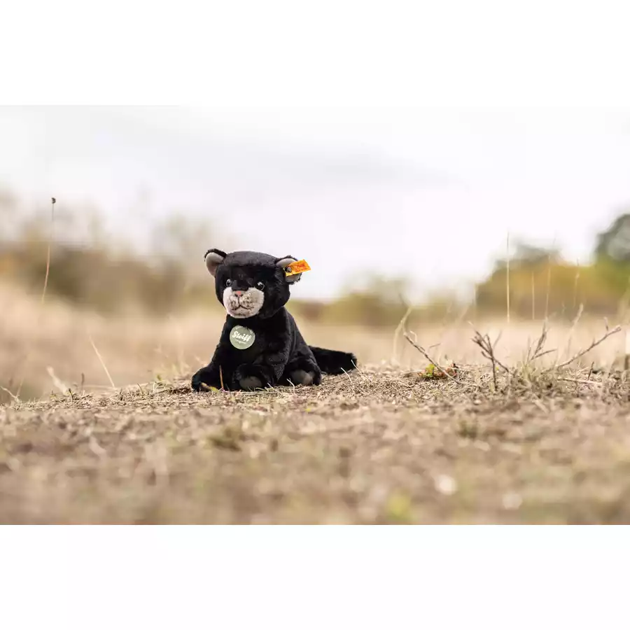 Steiff Baby Panther Taky sitzend schwarz,19 cm