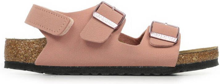 Birkenstock Kid's Milano AS Birkibuc Sandalen Narrow bruin roze