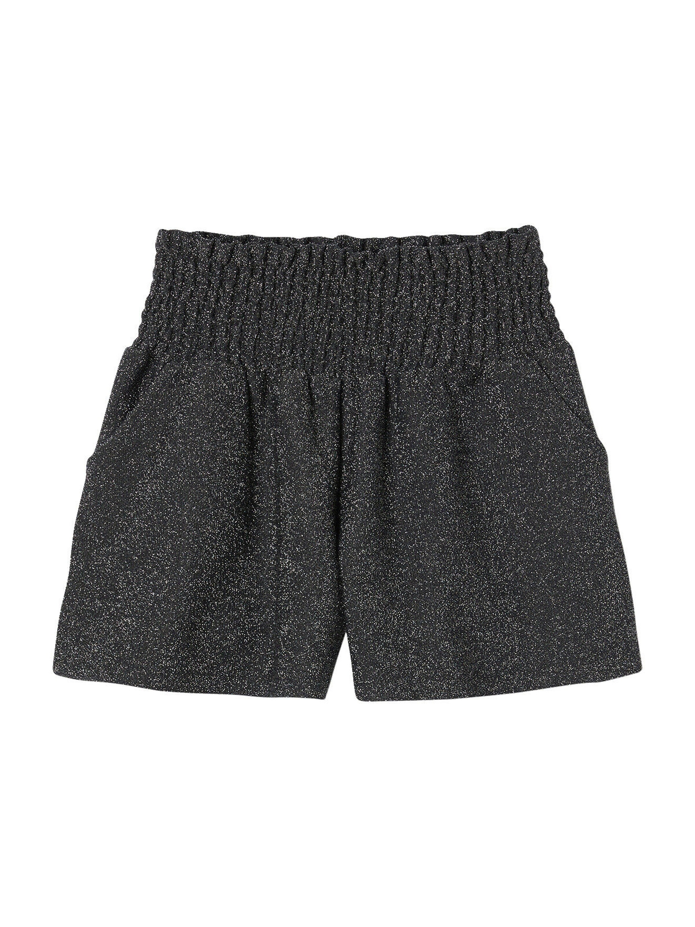 Vertbaudet Mädchen Shorts in Metallic-Optik anthrazit