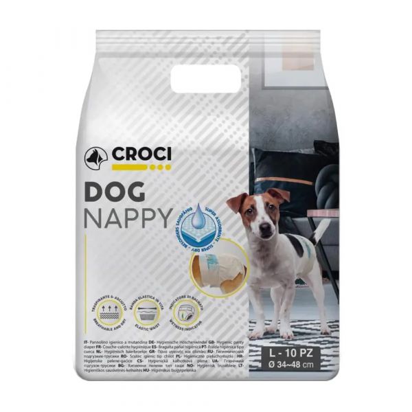 Croci Fraldas Descartáveis para Cães L