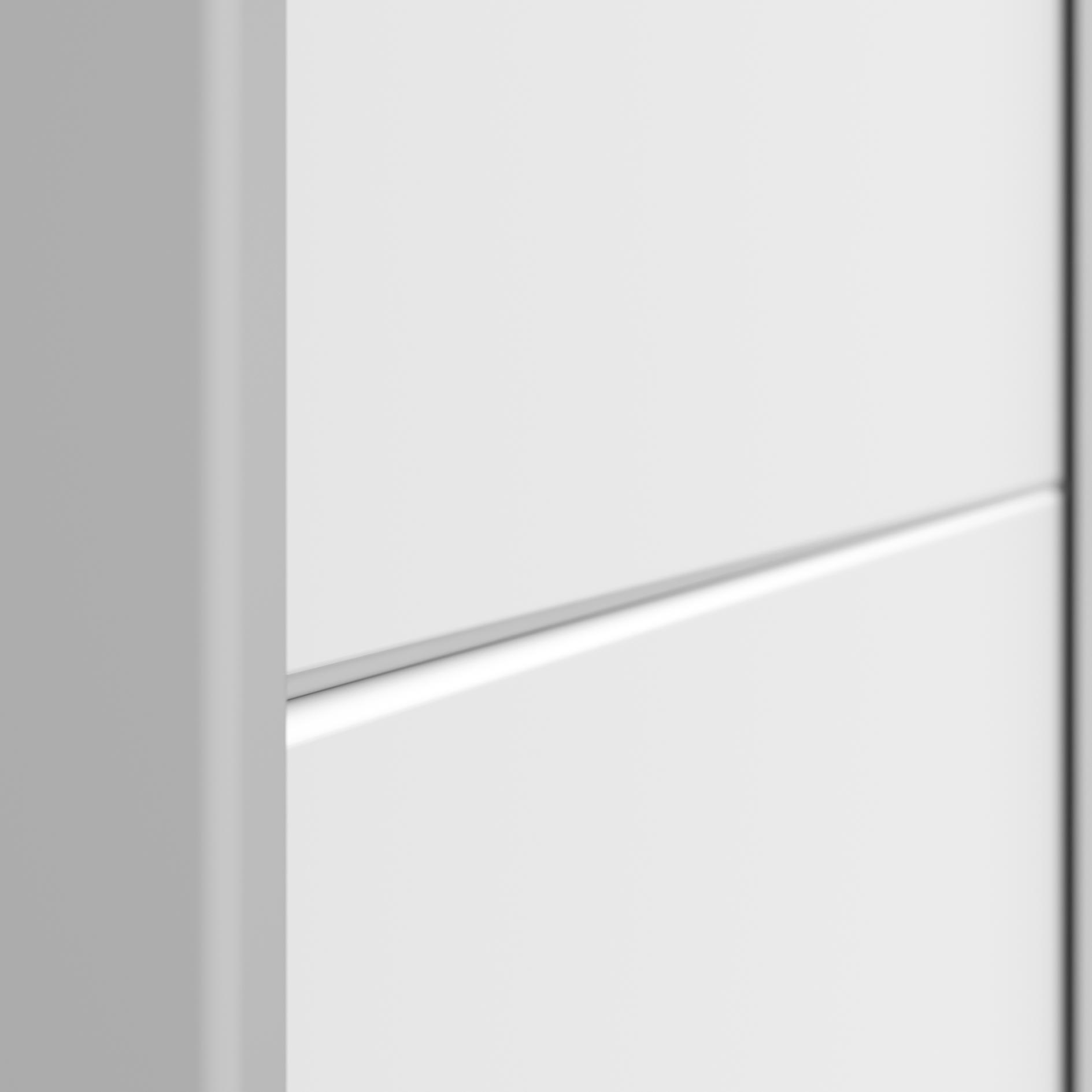 Schwebetürenschrank - weiß - 2 Kleiderstangen - 170 cm