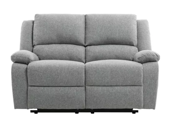 Canapé Relaxation 2 places Léo en Tissu - Gris clair - L143 x 93 x 96cm - Loungitude