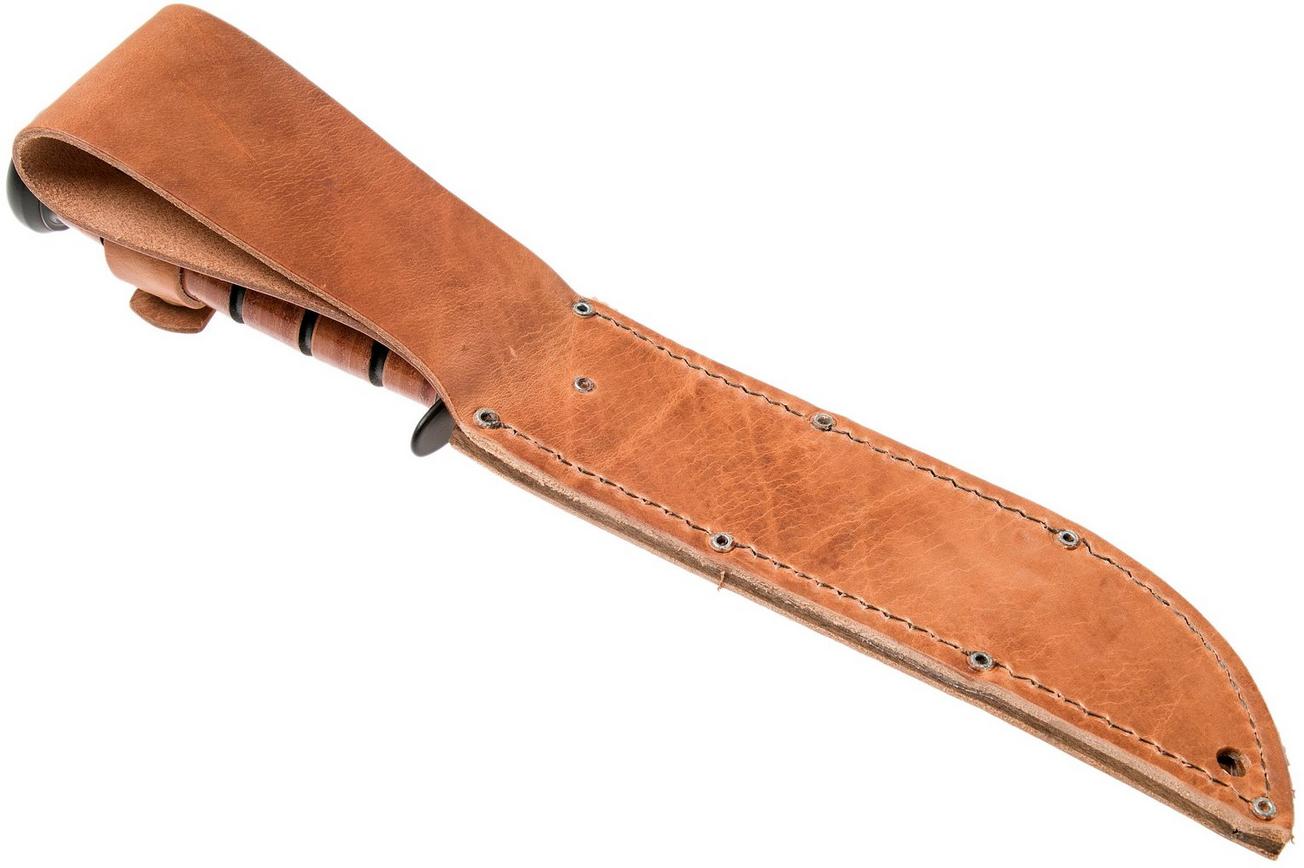 KA-BAR U.S. Navy Knife 1225 vaststaand mes, lederen foedraal