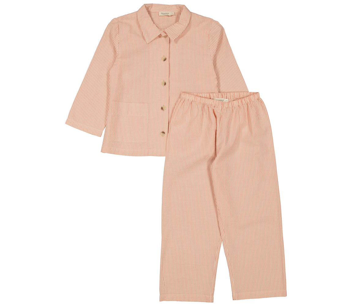 Pajama Set, Pyjamassæt - Soft Cheek Stripe