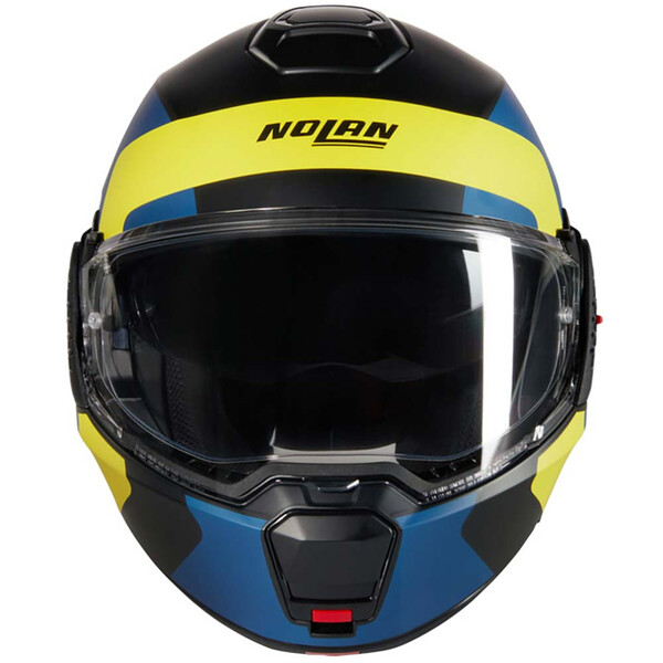 Nolan - Casque N120-1 Omocromo N-Com Noir / Bleu / Jaune / Mat