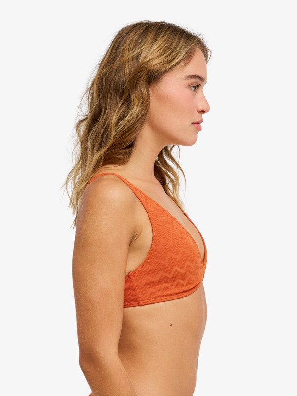 Current Coolness Elongated Tri Haut de maillot de bain Triangle Orange Femme