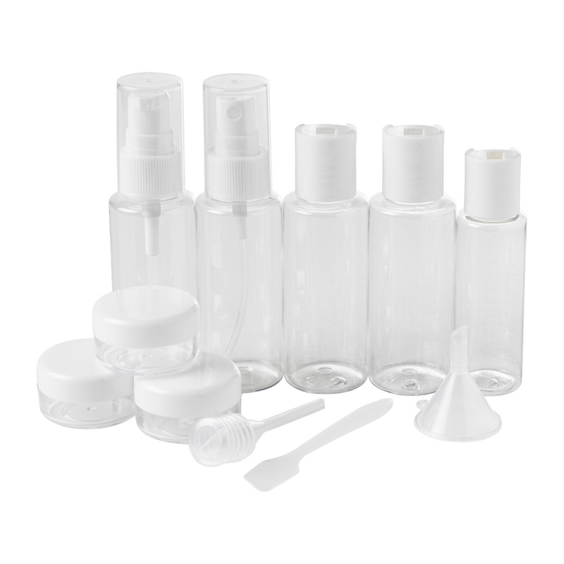 Reisflesjes in etui - set van 7