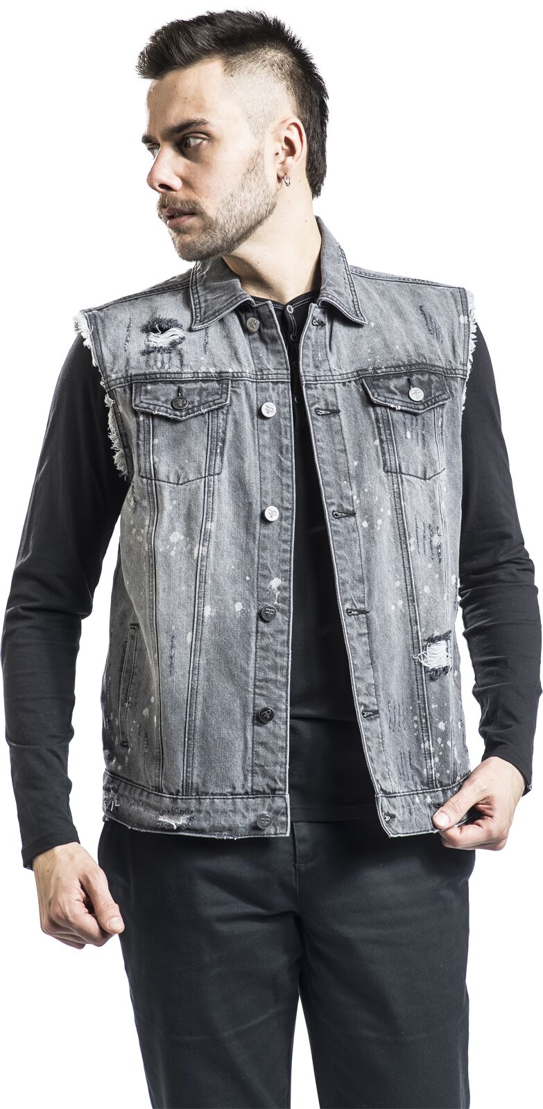 Vestes Sans Manches Destroyed En Denim | Forplay Veste