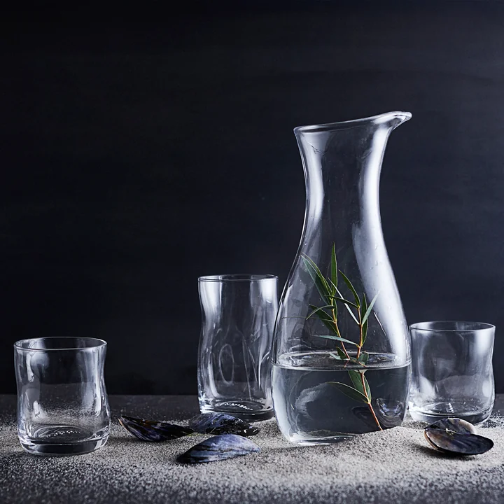 Muubs - Furo Trinkglas L, H 13 Ø 7,5 cm, klar (4er-Set)