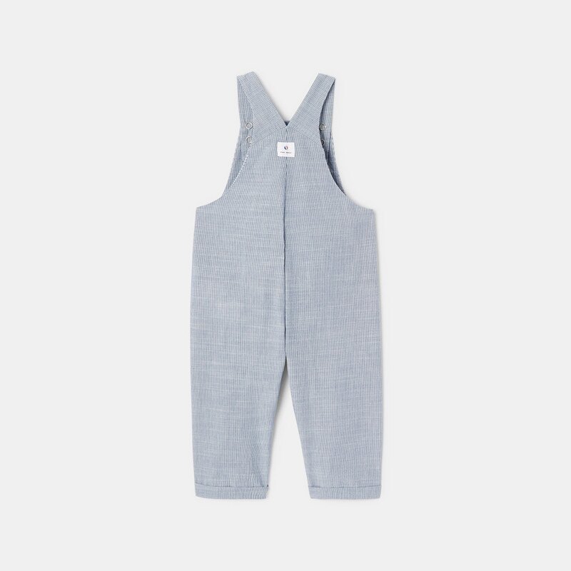Salopette en coton bio bleue mixte Absorba Bleu