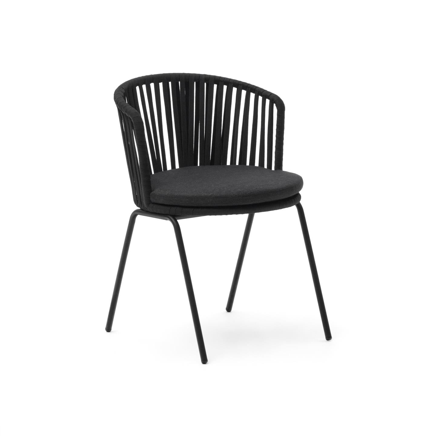 Kave Home Gartenstuhl JONCOLS 4er Set schwarz