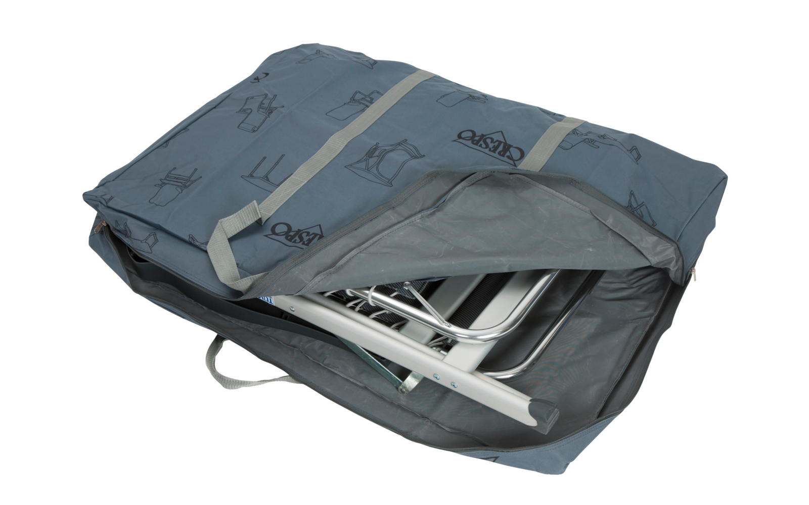 Crespo Tragtasche Relaxsessel 94 x 66 x 13 cm grau