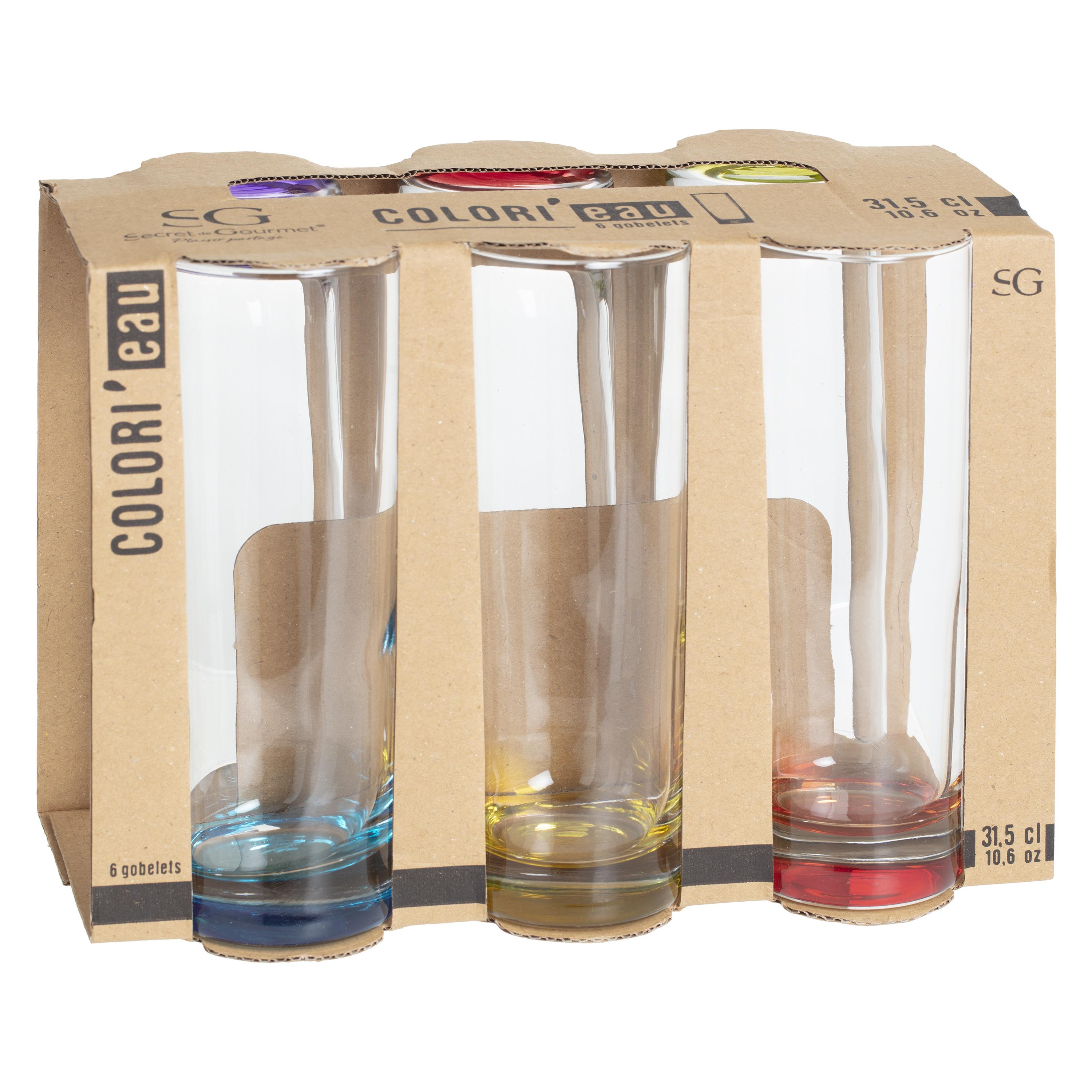 GOBELET HAUT X6 COLORI EAU 31CL