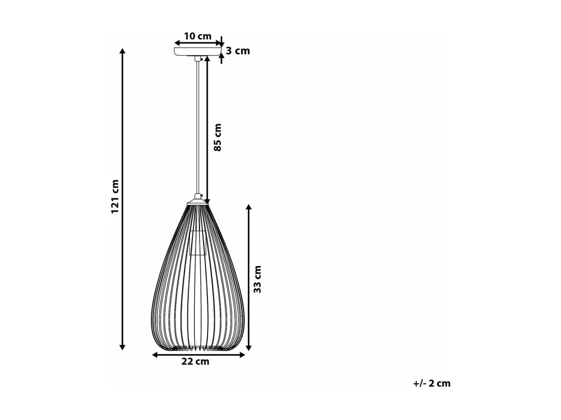Lampe suspension CONCA Métal Noir