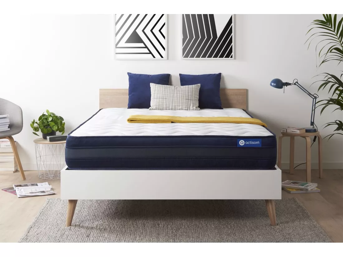 ACTISOM Matelas 160x200 Mémoire de forme Maxi épaisseur 5zones de confort