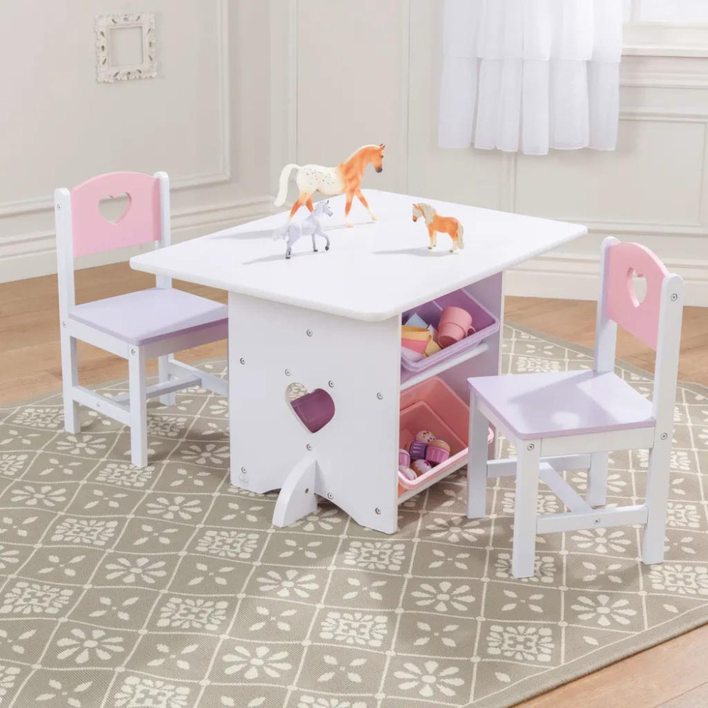 Table, chaises et rangements - pastel Kidkraft