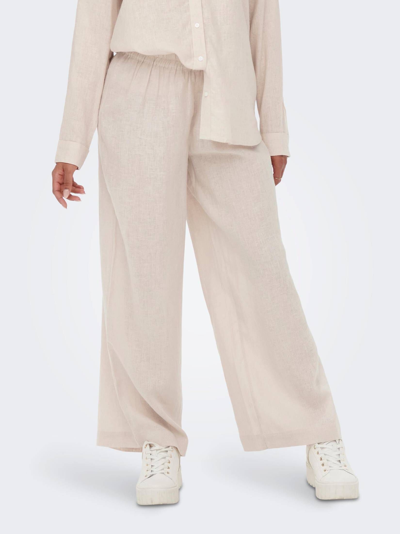 Only| Damen Hose ONLTOKYO HW LINEN BLEND