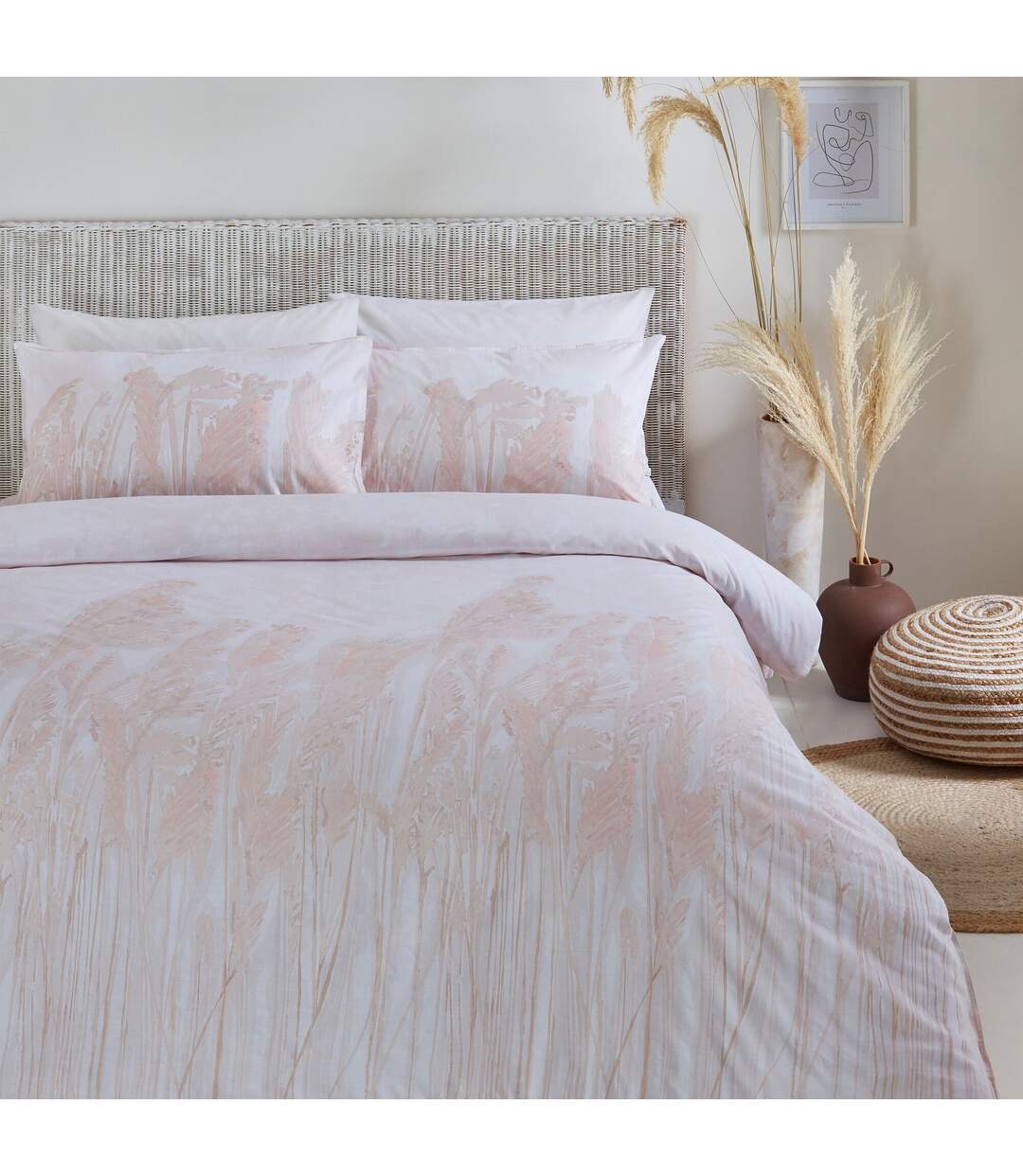 The Linen Yard - Parure de lit PAMPAS (Rose) - UTRV2147