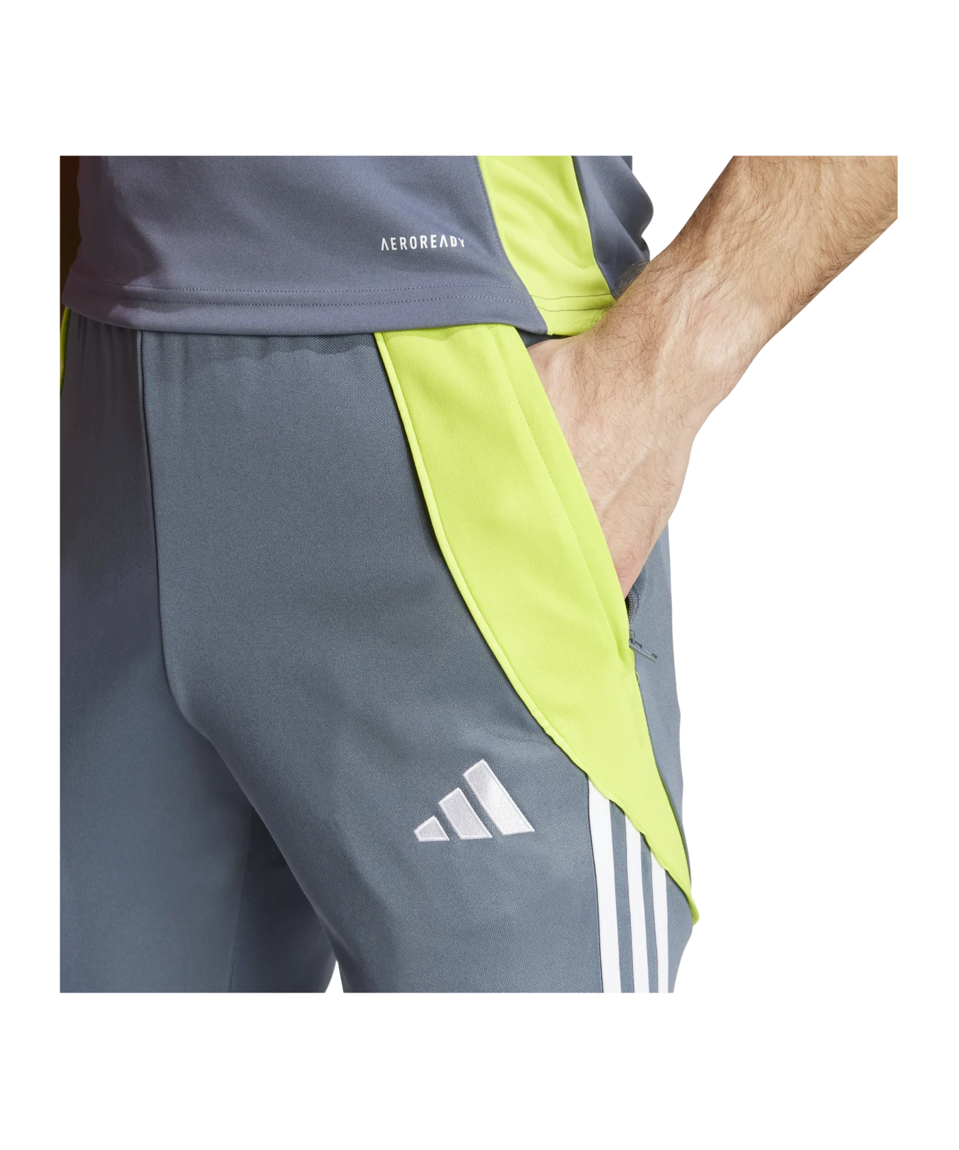 adidas Tiro 24 Trainingshose Grau Gelb