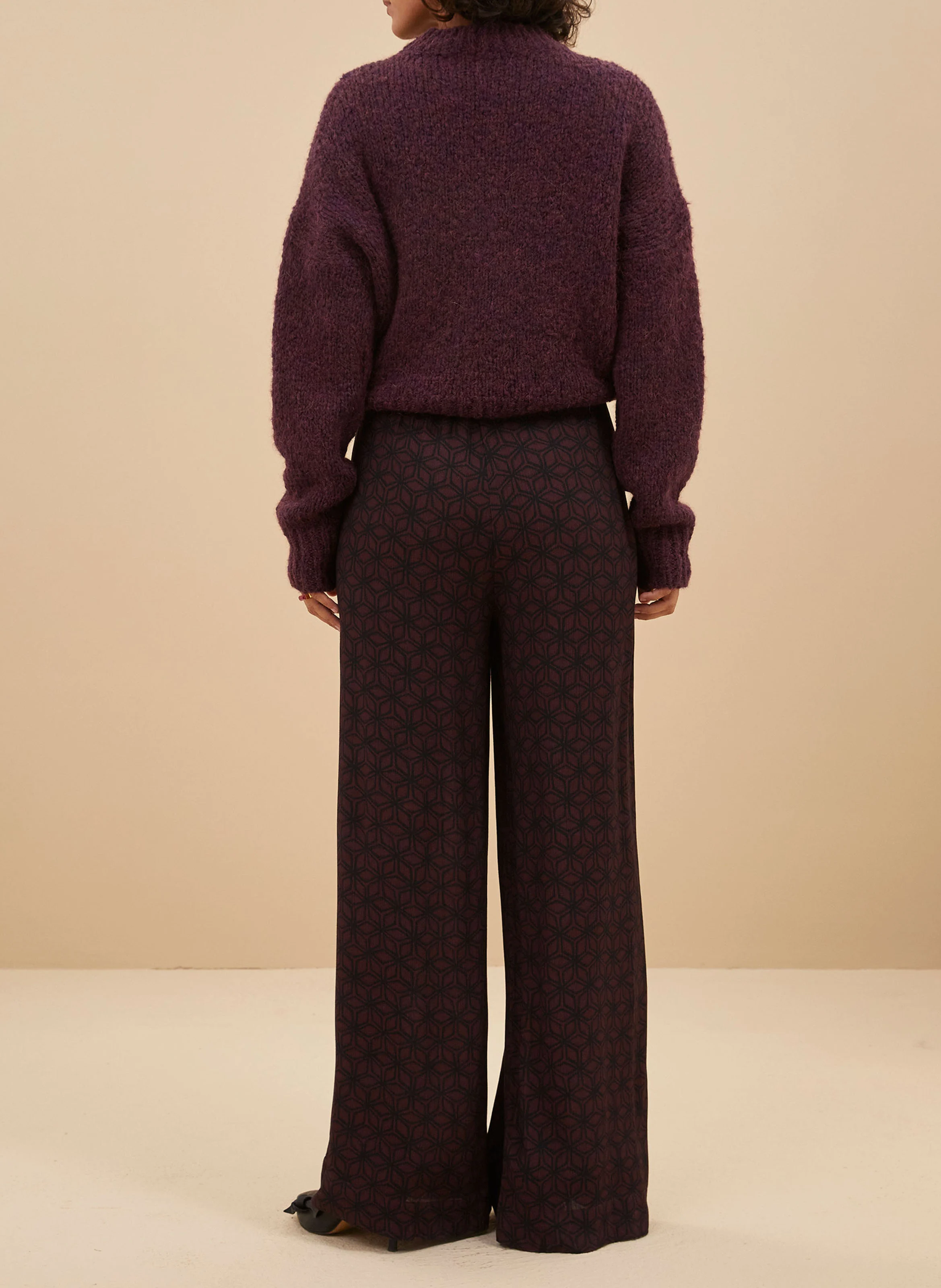 SONNY - Pull droit en laine mélangé | Rouge