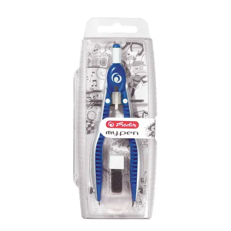 Herlitz Schnellverstellzirkel my.penblau/weiß in Hängepackung
