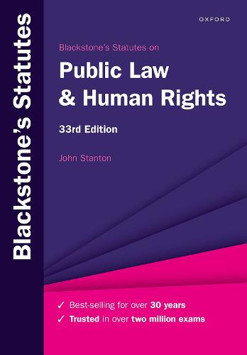 Blackstone's Statutes on Public Law & Human Rights - Blackstone's Statute Series (Paperback)