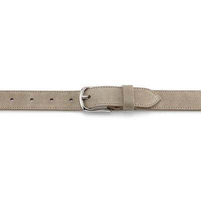 Damengürtel Veloursleder, Beige
