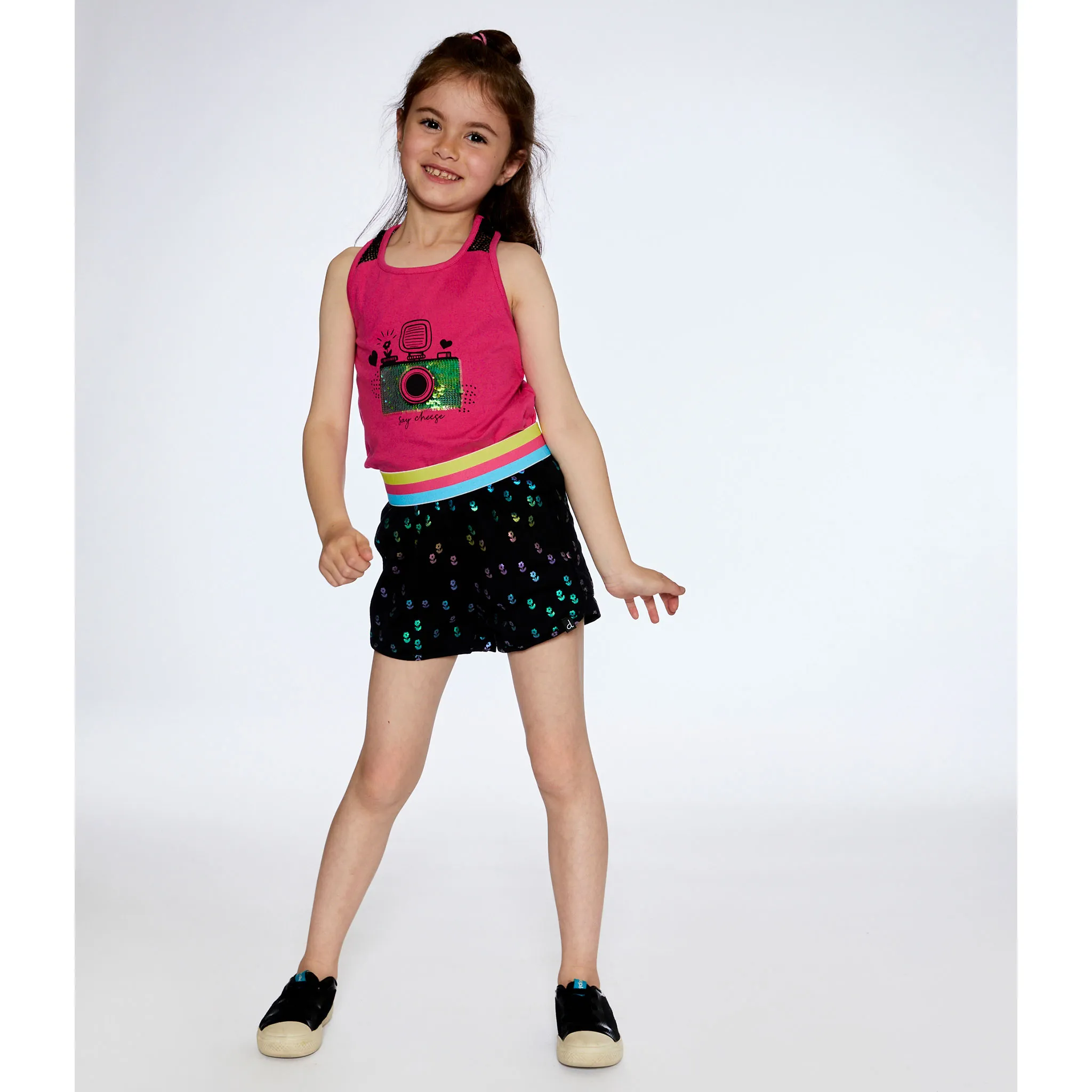 Deux par Deux Short Fleurs Copines 3-6ans